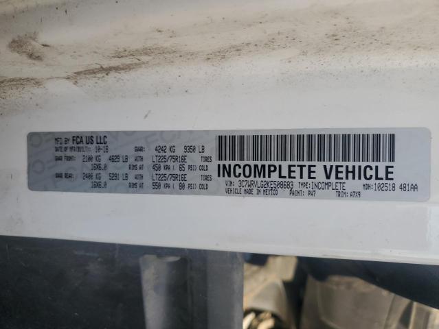 3C7WRVLG2KE508683 - 2019 RAM PROMASTER Weiß Foto 10