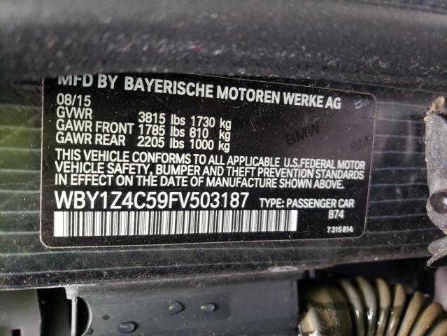 WBY1Z4C59FV503187 - 2015 BMW I3 REX GRAY photo 10