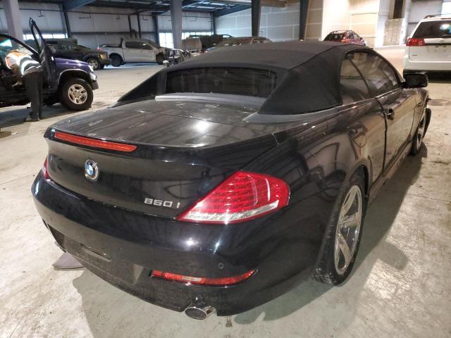 WBAEB53568CX61983 - 2008 BMW 650 I BLACK photo 4