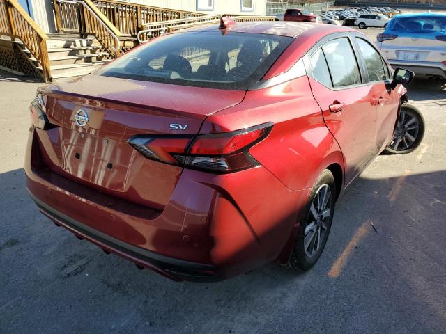 3N1CN8EV7LL806977 - 2020 NISSAN VERSA SV RED photo 4