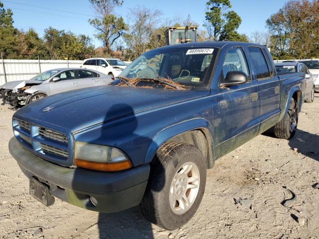 1D7HL38X93S378295 - 2003 DODGE DAKOTA QUA BLUE photo 2