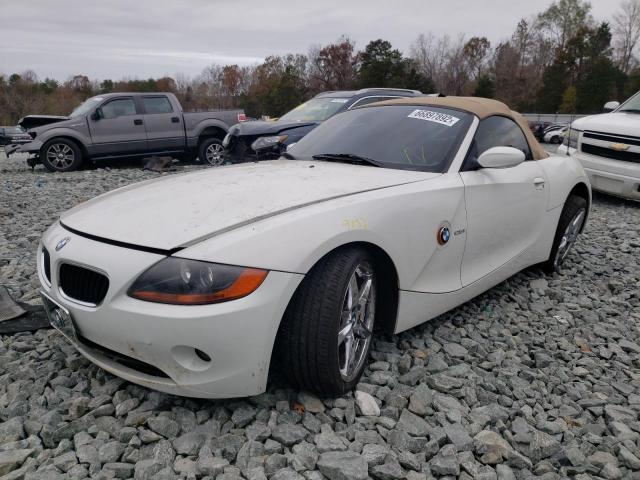 4USBT33473LS45651 - 2003 BMW Z4 2.5 WHITE photo 2