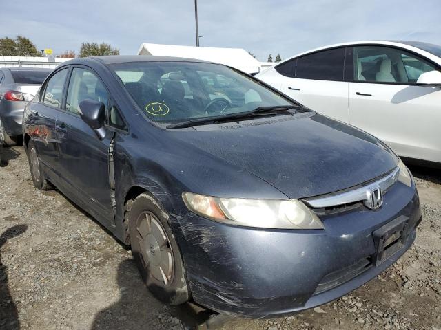 JHMFA36227S014593 - 2007 HONDA CIVIC HYBR GRAY photo 1