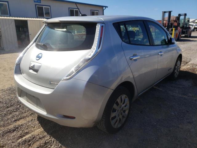 1N4AZ0CP5FC319233 - 2015 NISSAN LEAF S SILVER photo 4