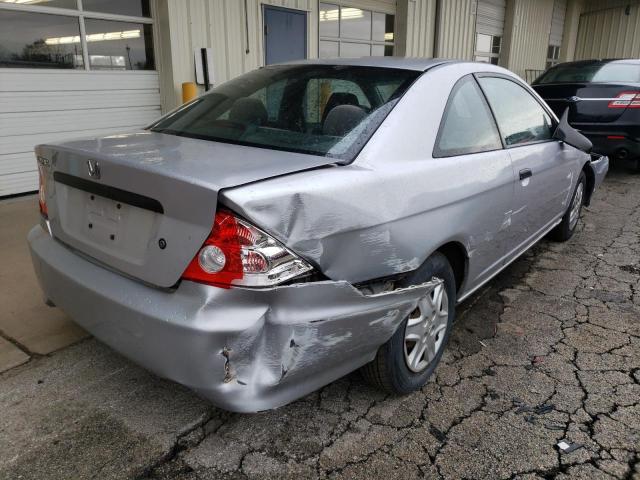 1HGEM22135L019046 - 2005 HONDA CIVIC DX V SILVER photo 4