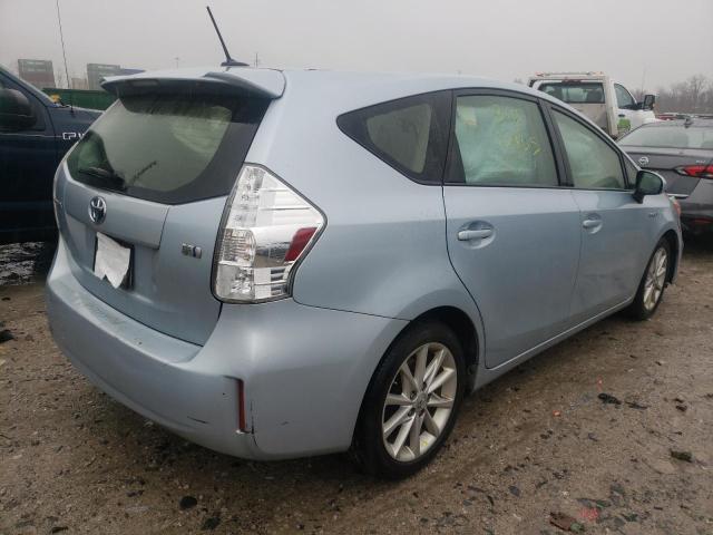 JTDZN3EU3D3187700 - 2013 TOYOTA PRIUS V BLUE photo 4