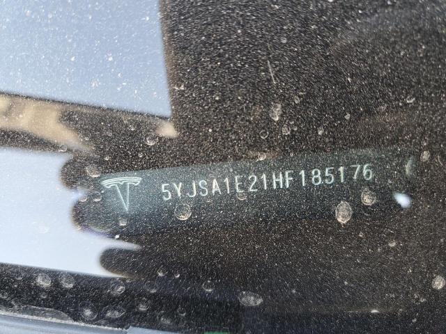 5YJSA1E21HF185176 - 2017 TESLA MODEL S Negro foto 10