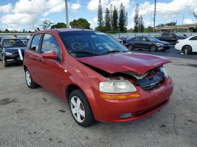 KL1TD66687B727358 - 2007 CHEVROLET AVEO BASE RED photo 1