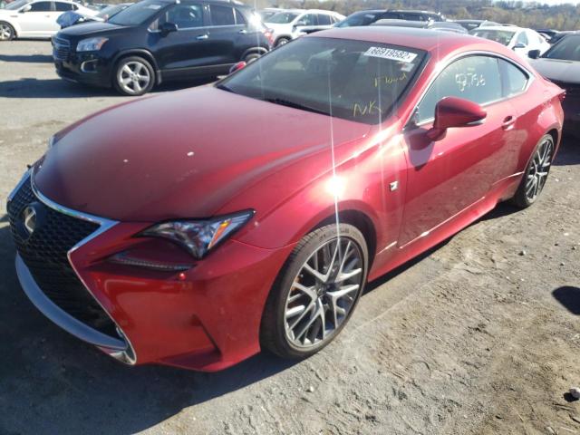 JTHSE5BC6F5005048 - 2015 LEXUS RC 350 RED photo 2