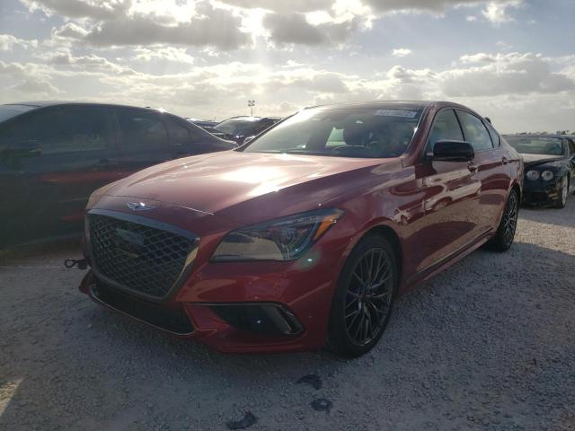 KMHGN4JB2JU257819 - 2018 GENESIS G80 SPORT RED photo 1