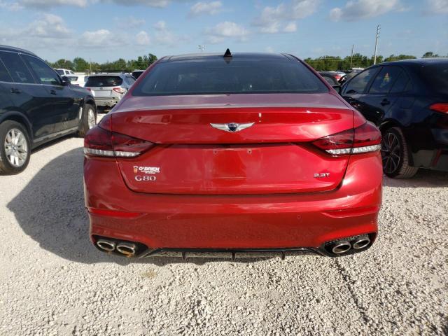 KMHGN4JB2JU257819 - 2018 GENESIS G80 SPORT RED photo 6