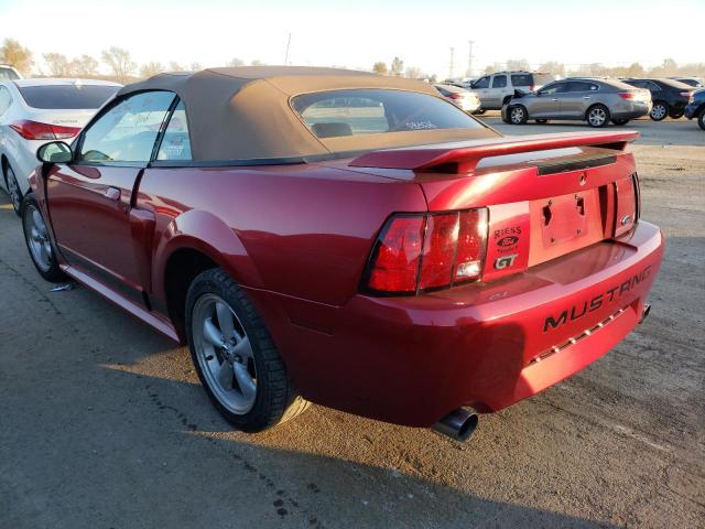 1FAFP45X32F111697 - 2002 FORD MUSTANG GT BURGUNDY photo 3