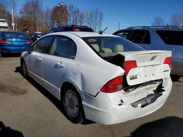 JHMFA36277S031681 - 2007 HONDA CIVIC HYBR WHITE photo 3