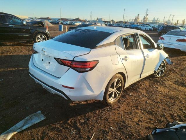 3N1AB8CV2NY209051 - 2022 NISSAN SENTRA SV WHITE photo 4