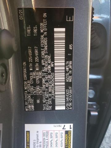 JTJDARDZ3M2262923 - 2021 LEXUS NX 300 BAS GRAY photo 10