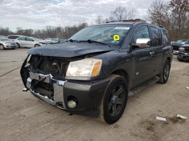 5N1AA08B75N730937 - 2005 NISSAN ARMADA SE GRAY photo 2