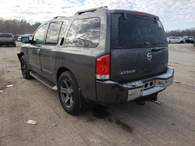 5N1AA08B75N730937 - 2005 NISSAN ARMADA SE GRAY photo 3