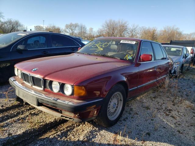 WBAGC8314KDC74306 - 1989 BMW 750 IL BURGUNDY photo 2