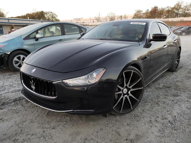 ZAM57XSA4E1086927 - 2014 MASERATI GHIBLI BLACK photo 2