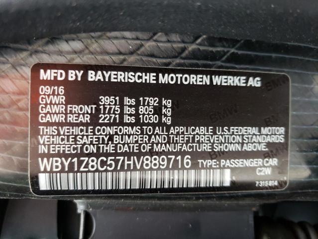 WBY1Z8C57HV889716 - 2017 BMW I3 REX BLACK photo 13
