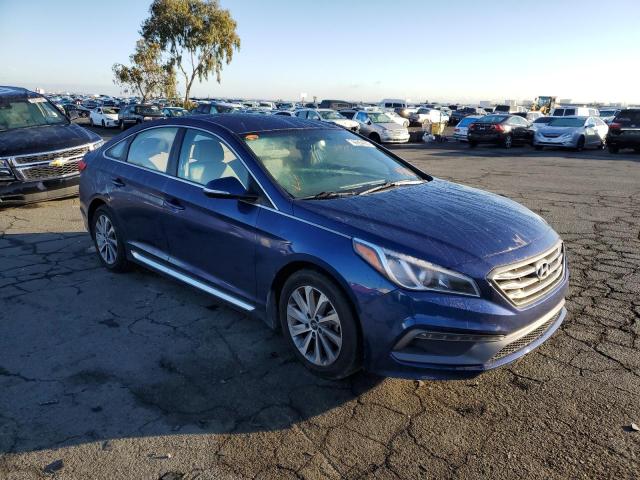 5NPE34AF8GH280870 - 2016 HYUNDAI SONATA SPO BLUE photo 1