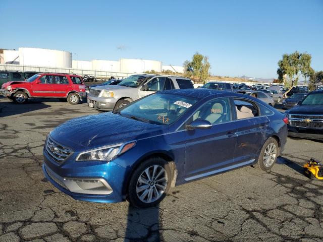 5NPE34AF8GH280870 - 2016 HYUNDAI SONATA SPO BLUE photo 2