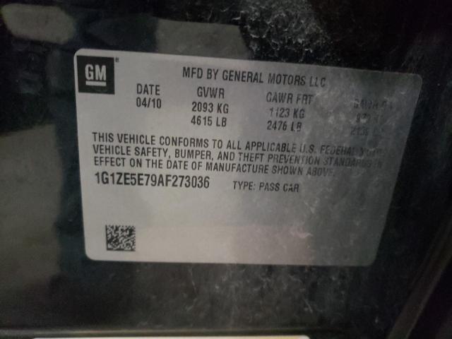 1G1ZE5E79AF273036 - 2010 CHEVROLET MALIBU LTZ შავი ფოტო 10