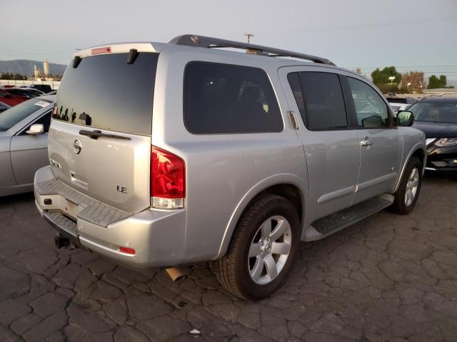 5N1AA08C88N602011 - 2008 NISSAN ARMADA SE SILVER photo 3