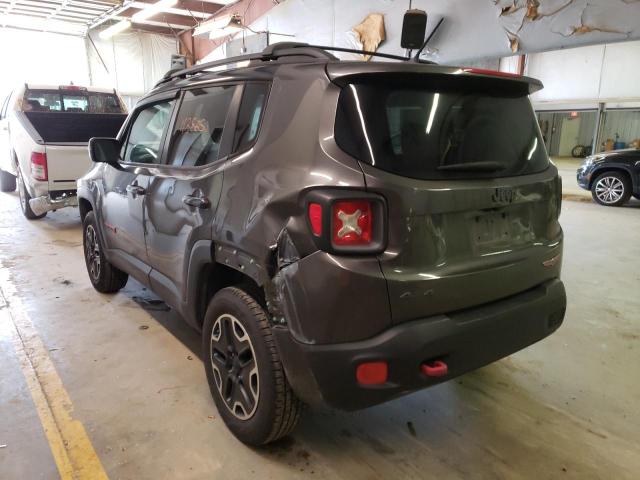 ZACCJBCT4GPD98524 - 2016 JEEP RENEGADE T GRAY photo 3