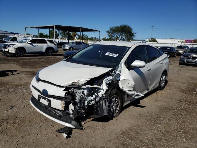 JTDKARFU1L3111521 - 2020 TOYOTA PRIUS L WHITE photo 2