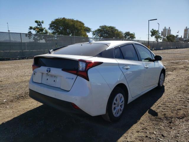 JTDKARFU1L3111521 - 2020 TOYOTA PRIUS L WHITE photo 4