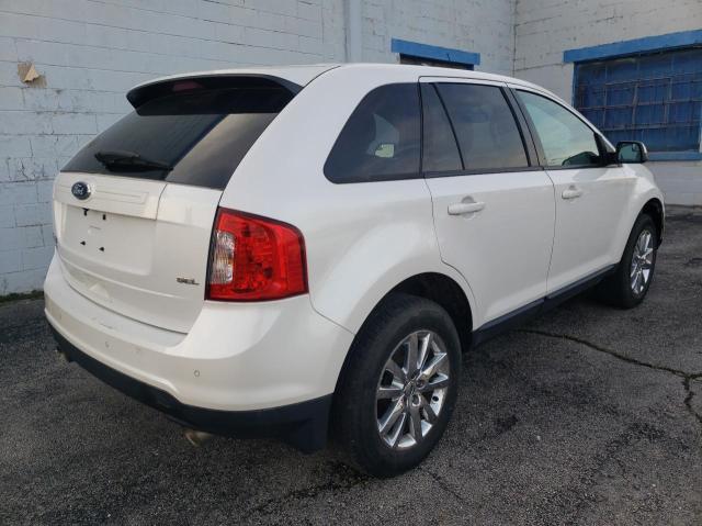 2FMDK3JC0DBE25689 - 2013 FORD EDGE SEL WHITE photo 4