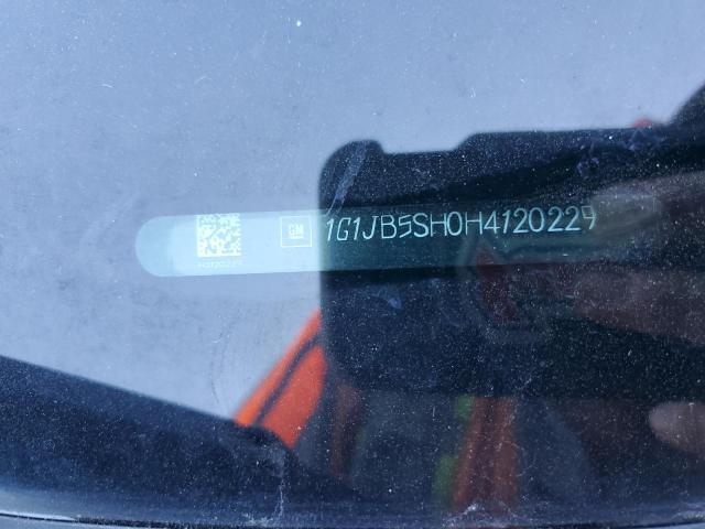 1G1JB5SH0H4120229 - 2017 CHEVROLET SONIC LS BLUE photo 10