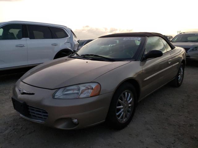 1C3EL65R82N288478 - 2002 CHRYSLER SEBRING LI BEIGE photo 2