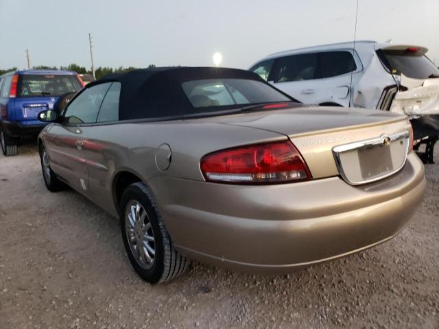 1C3EL65R82N288478 - 2002 CHRYSLER SEBRING LI BEIGE photo 3