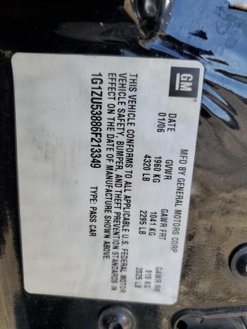 1G1ZU53886F213349 - 2006 CHEVROLET MALIBU LTZ შავი ფოტო 10