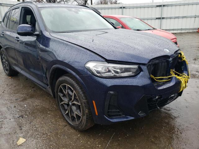 5UX53DP01N9N10451 - 2022 BMW X3 XDRIVE3 BLUE photo 9