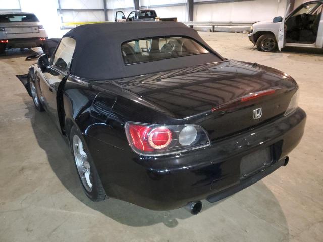 JHMAP11432T009959 - 2002 HONDA S2000 BLACK photo 3