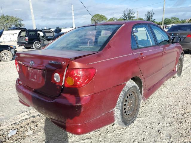 1NXBR32E53Z105120 - 2003 TOYOTA COROLLA S RED photo 4