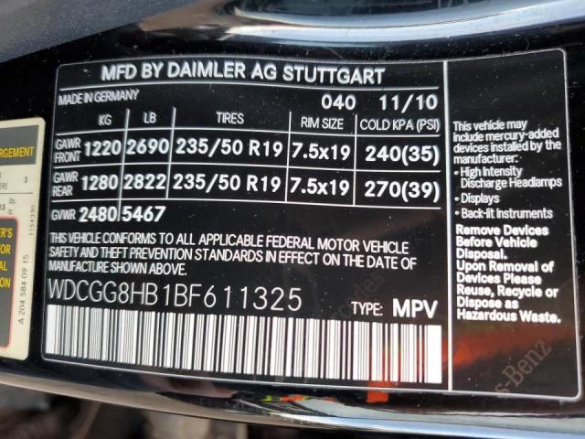 WDCGG8HB1BF611325 - 2011 MERCEDES-BENZ GLK 350 4M BLACK photo 10