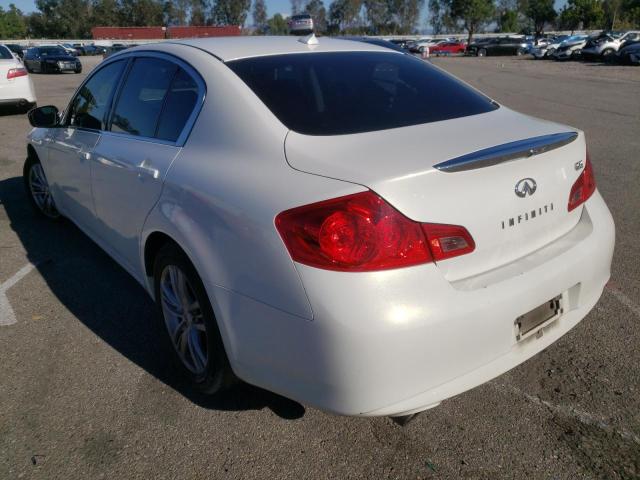 JN1DV6AP9CM700391 - 2012 INFINITI G25 BASE WHITE photo 3