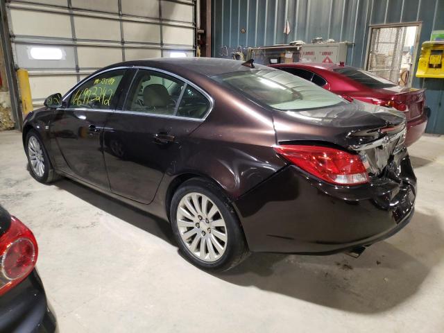 W04GW5EVXB1072653 - 2011 BUICK REGAL CXL BROWN photo 2