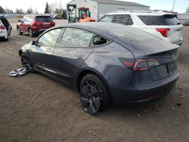 5YJ3E1EB8NF323767 - 2022 TESLA MODEL 3 CHARCOAL photo 3