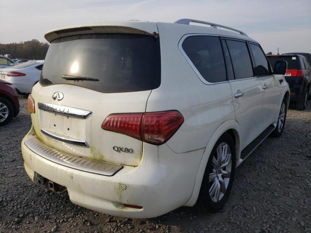 JN8AZ2NE9E9065768 - 2014 INFINITI QX80 WHITE photo 3