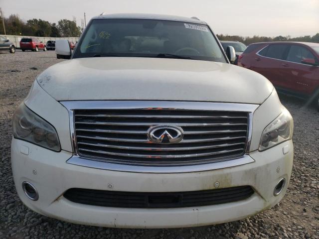 JN8AZ2NE9E9065768 - 2014 INFINITI QX80 WHITE photo 5