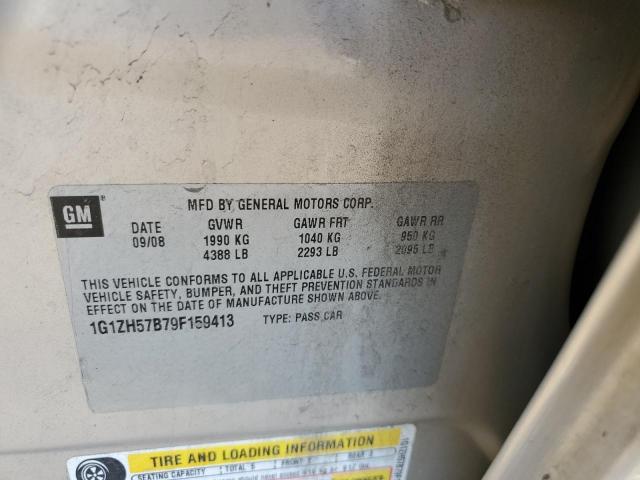 1G1ZH57B79F159413 - 2009 CHEVROLET MALIBU 1LT TAN photo 10