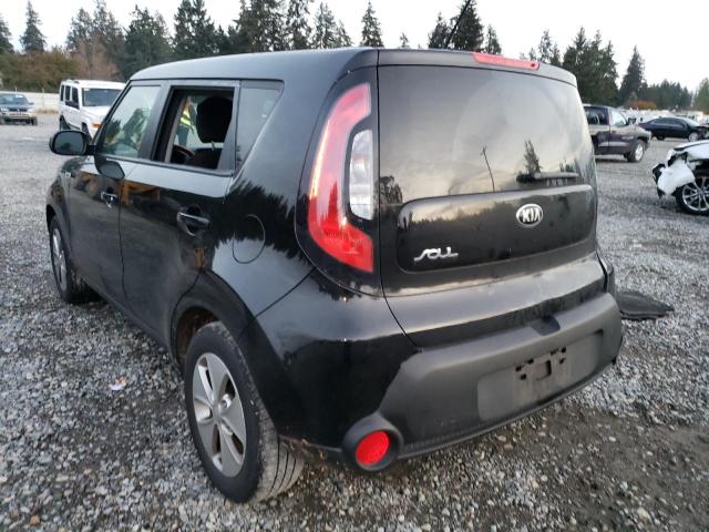 KNDJN2A25F7212104 - 2015 KIA SOUL BLACK photo 3