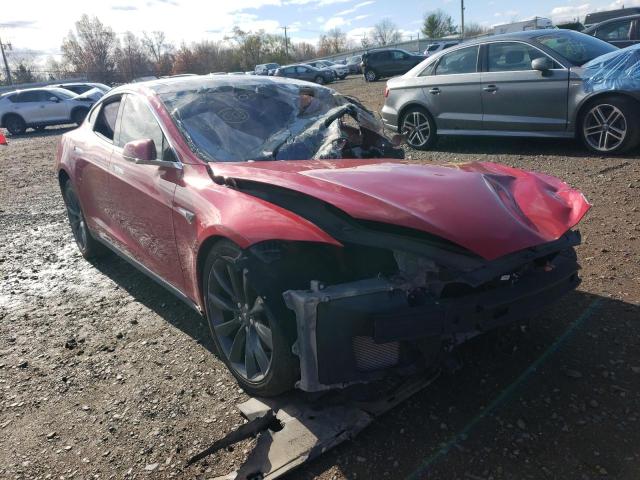 5YJSA1S16EFP36340 - 2014 TESLA MODEL S RED photo 1