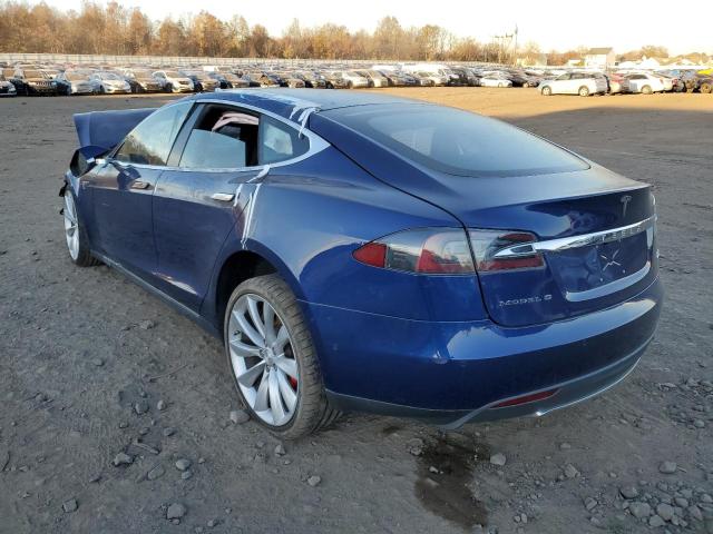 5YJSA1E45FF112746 - 2015 TESLA MODEL S Կապույտ լուսանկար 3