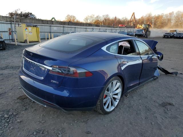 5YJSA1E45FF112746 - 2015 TESLA MODEL S Կապույտ լուսանկար 4